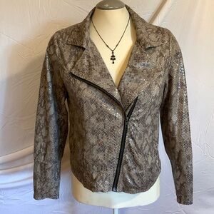 Lightweight faux snakeskin jacket Size M